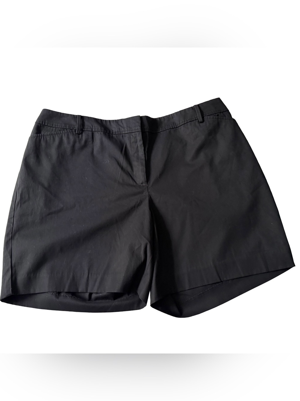 Talbots Black Women's Bermuda Perfect Shorts 7” Inseam Plus Size 18W Cotton